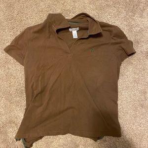 Caribbean Joe shirt size XL brown Vneck